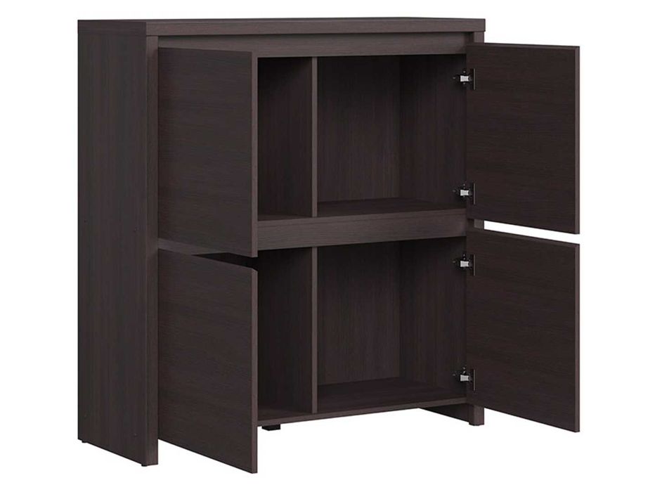 Szafka BRW Kaspian 105 cm – czterodrzwiowa, kolor Wenge - 150 zł