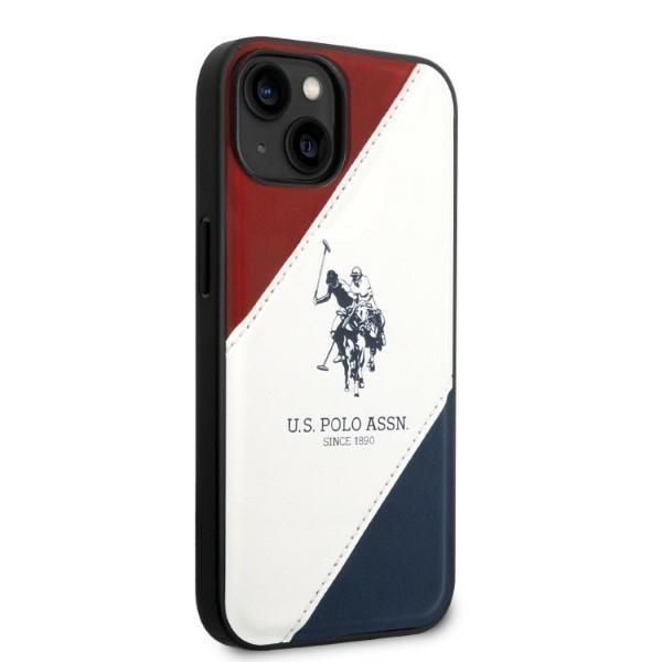 Etui U.S. Polo Assn. do iPhone 14 Plus 6,7" Biały Tricolor Embossed