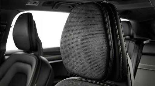 poduszka na zagłówek Volvo, OEM, skóra perforowana nappa, 2 sztuki