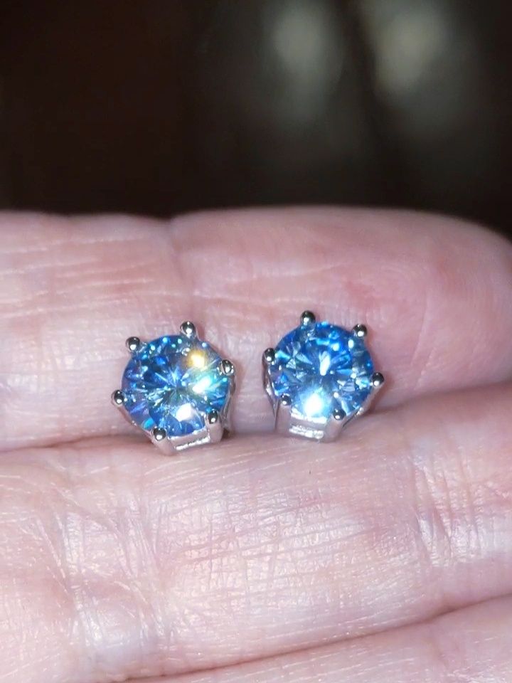 Набор с  муассанитами  3  CT, серебро S925, серьги+