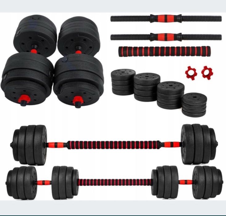 HANTLE HANTELKI 40 KG 2x20 KG Ciężarki Sztanga do Ćwiczeń Treningowe