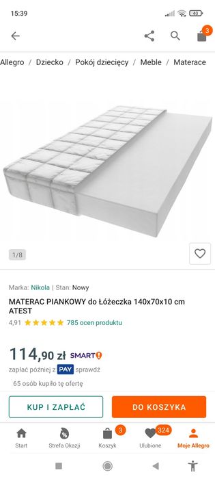 Łóżko dla dziewczynki 70x140