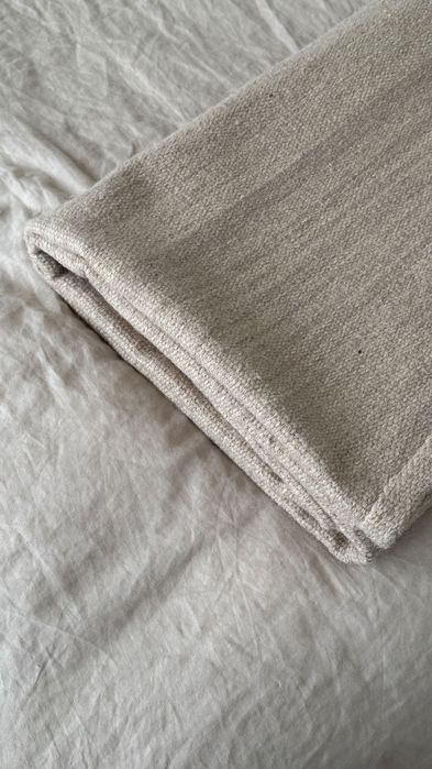 zara home dywan rug wełna bawełna beż
