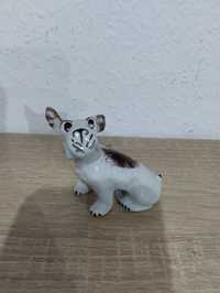 Porcelanowa Stara figurka buldog