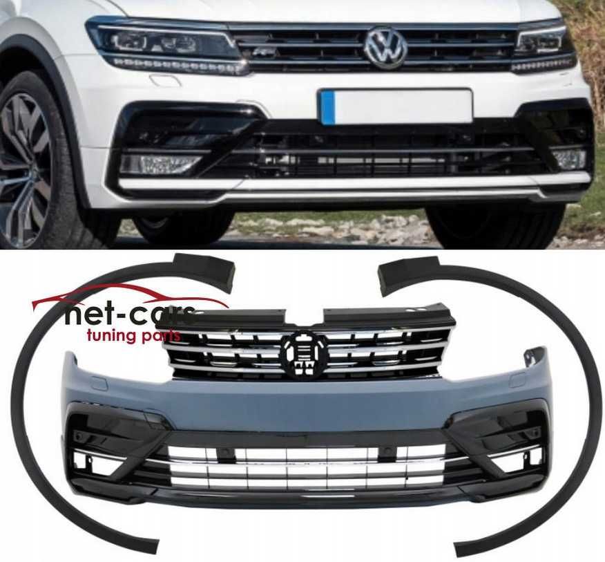 Zderzak + Grill + Błotniki nakładki VW TIGUAN II 16- R Line R-Line