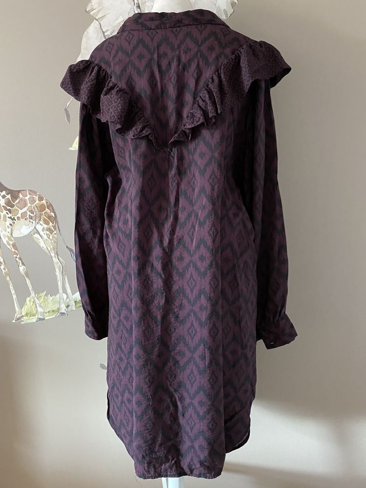 Sukienka z wiskozy koszulowa plus size 54 marka ZIZZI