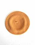 Camelowy  musztardowy beret 100% wool Fezko