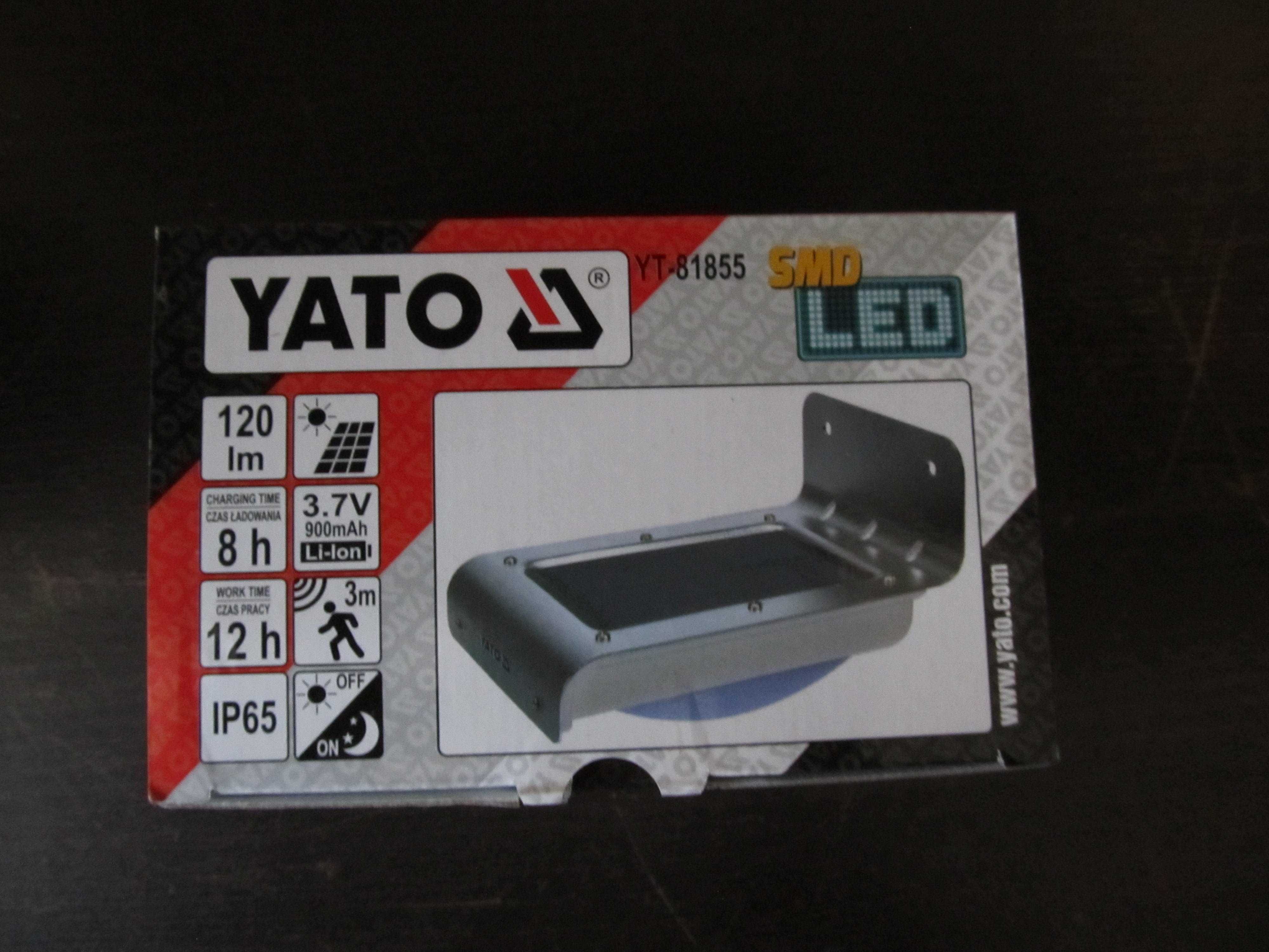 Уличный прожектор на солнечных батареях с датчиком движения Yato