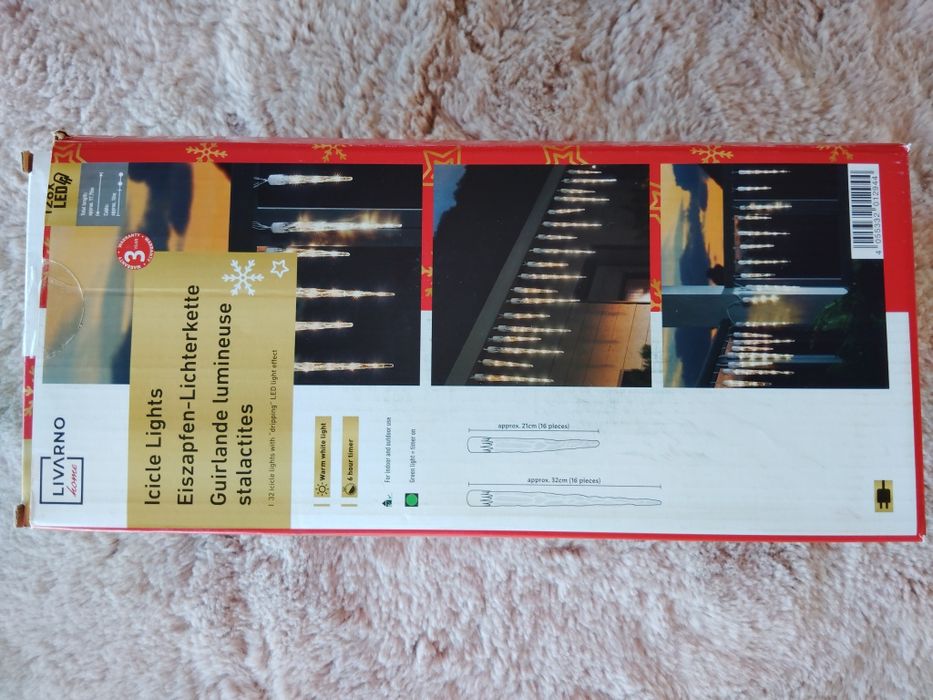 Girlanda świetlna sople lodu