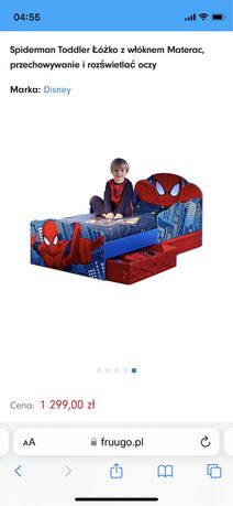 Lóżko dzieciece spiderman