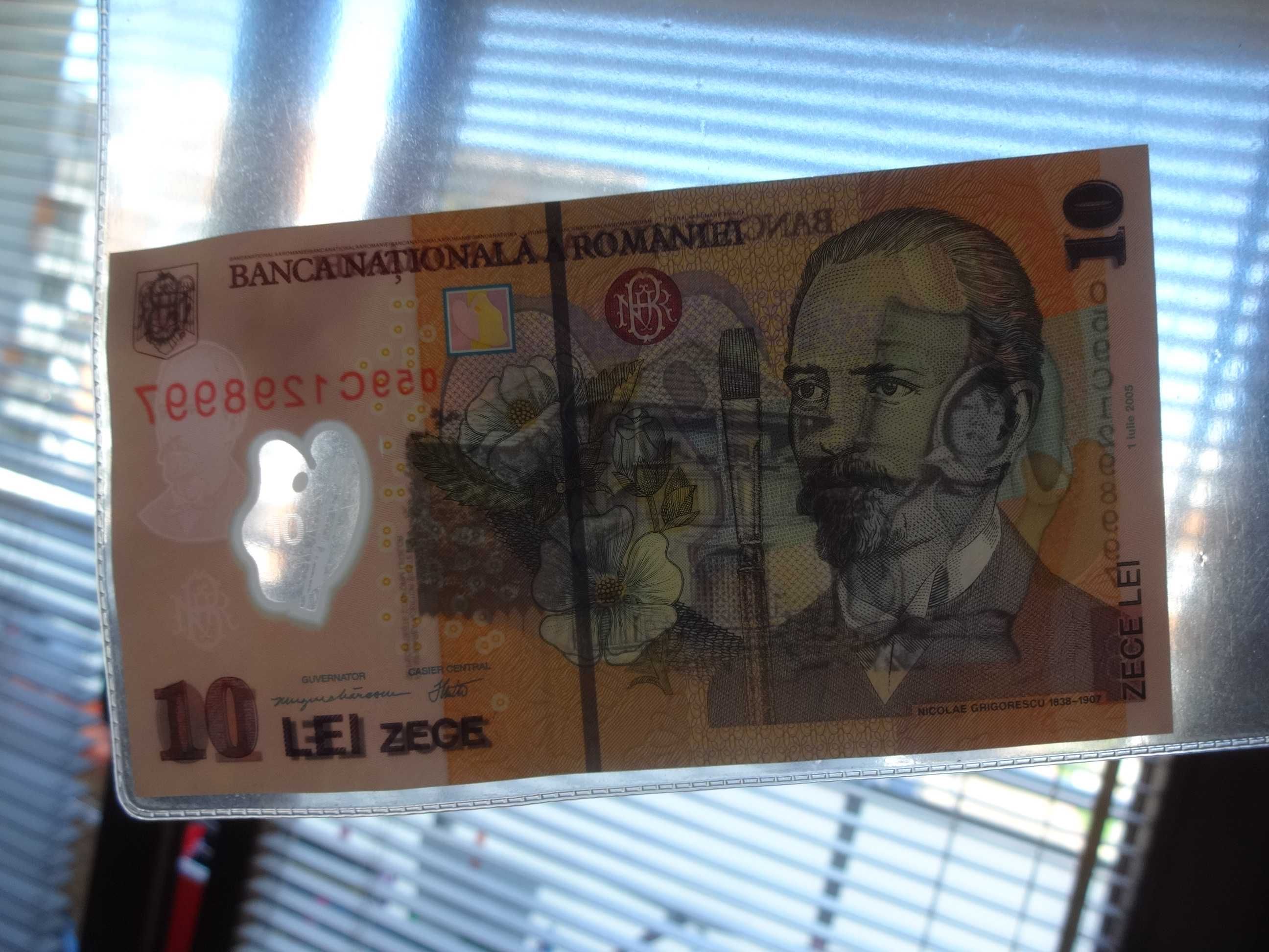 Banknot Rumunia 10 LEI 2005 seria 059 C (bardzo dobry stan)