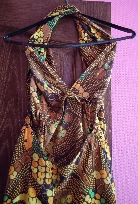 Нарядное открытое летнее праздничное вечернее платье "в пол"