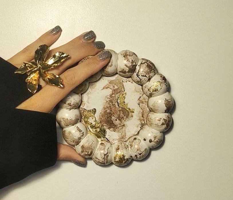 Handmade cudowne gipsowe tace