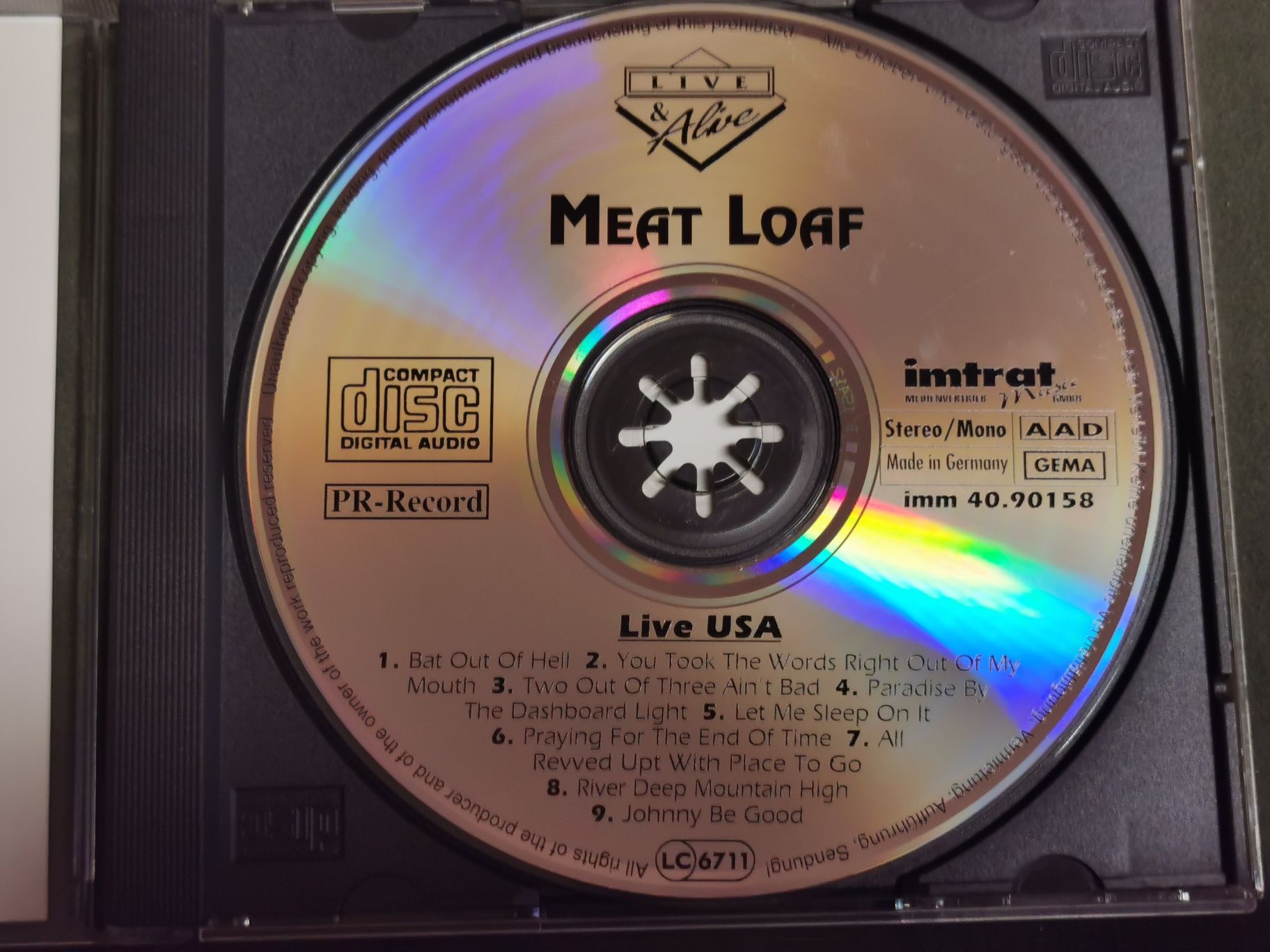 Meat Loaf - Live&Alive USA 1991. AAD, DR=12 dB