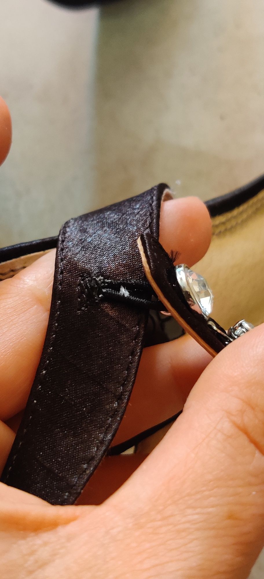 Czarne buty na obcasie szpilki 10cm z szkiełkami Zalando Topshop