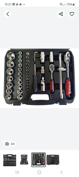 Zestaw kluczy nasadowych  BOXER plus bity 99el