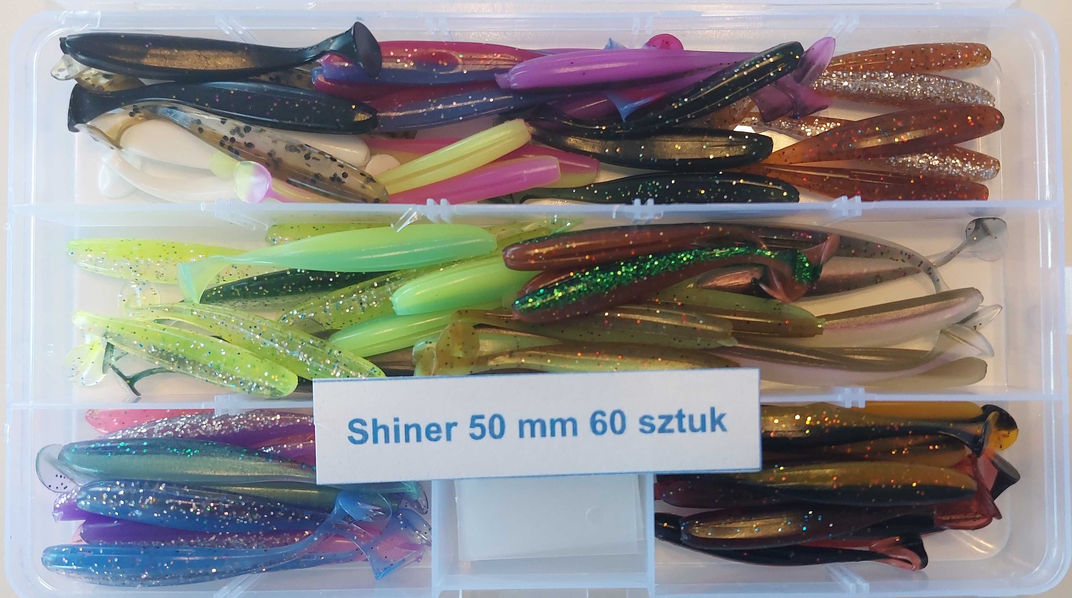 Shiner 50 mm 5 cm 1 g - 60 szt zestaw przynęt z pudełkiem #okoń