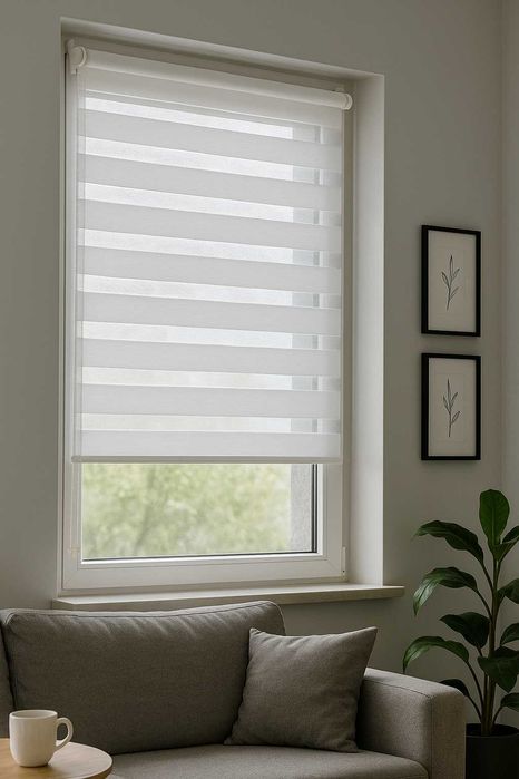 FURNIFY®| Roleta na okno dzień noc | Łatwy montaż | Wszystkie rozmiary