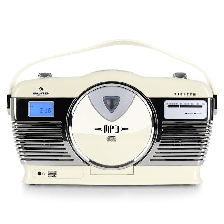 Nowe Radio Retro Auna RCP-70  Lata 60-te Odtwarzacz CD MP3 USB FM AUX