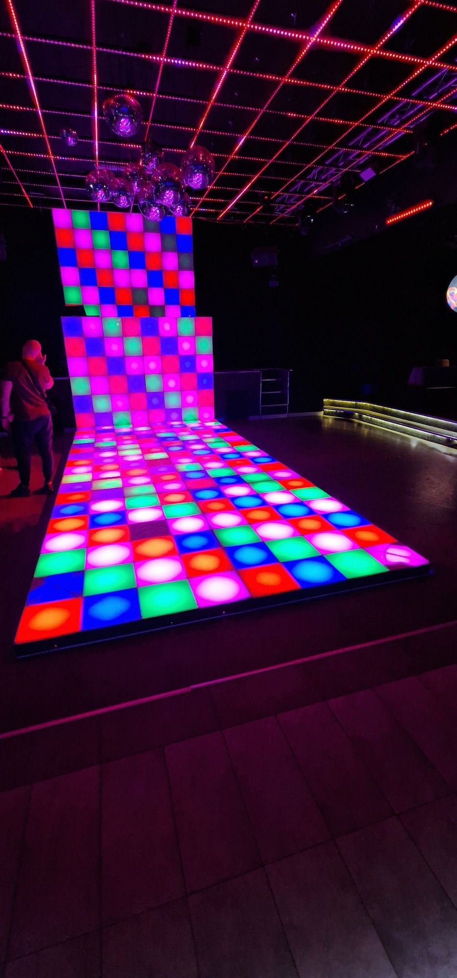 Oświetlenie dyskoteka podłoga RGB led