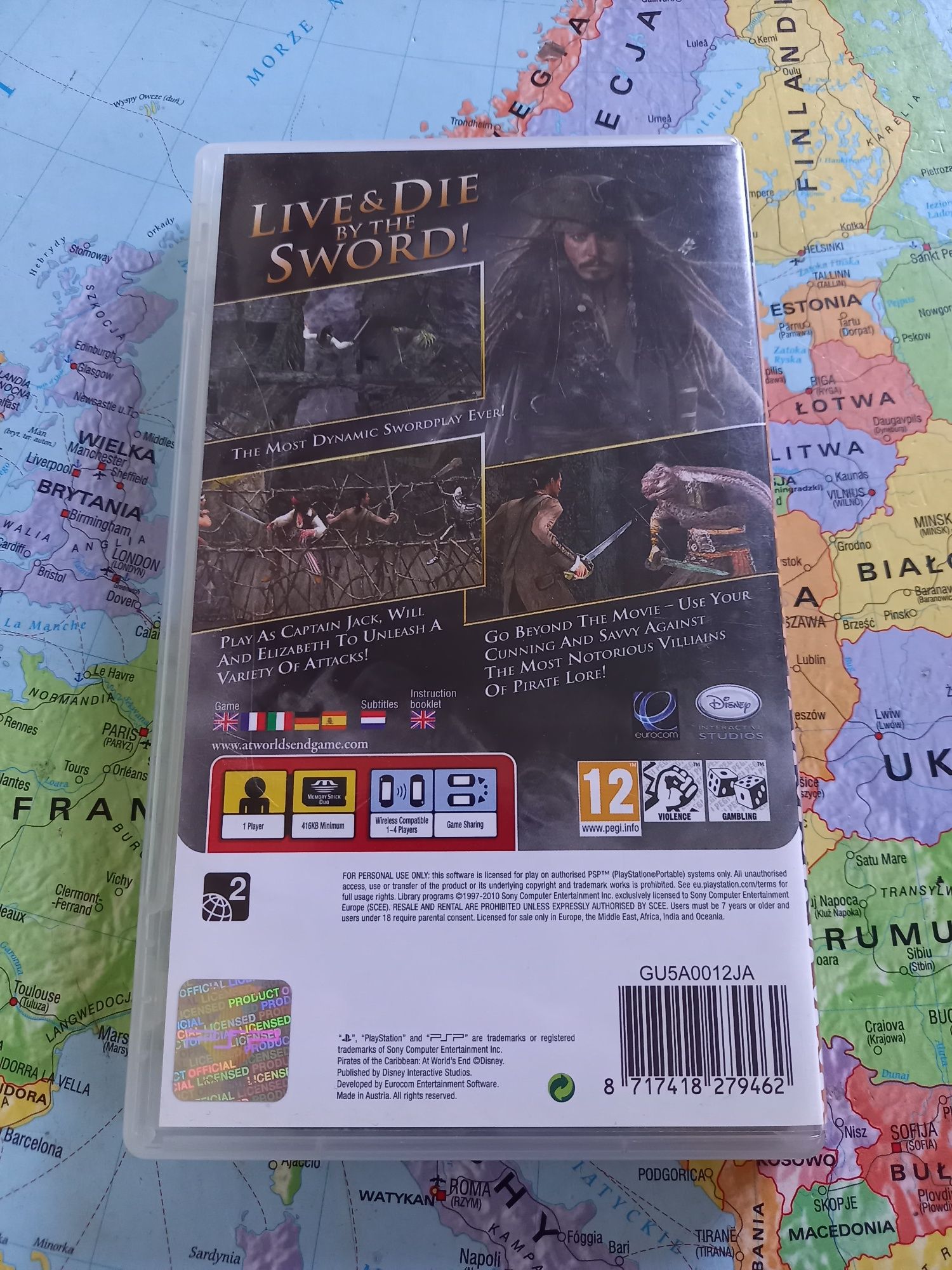 Gra Sony psp pirates of the carribean at world's end disney