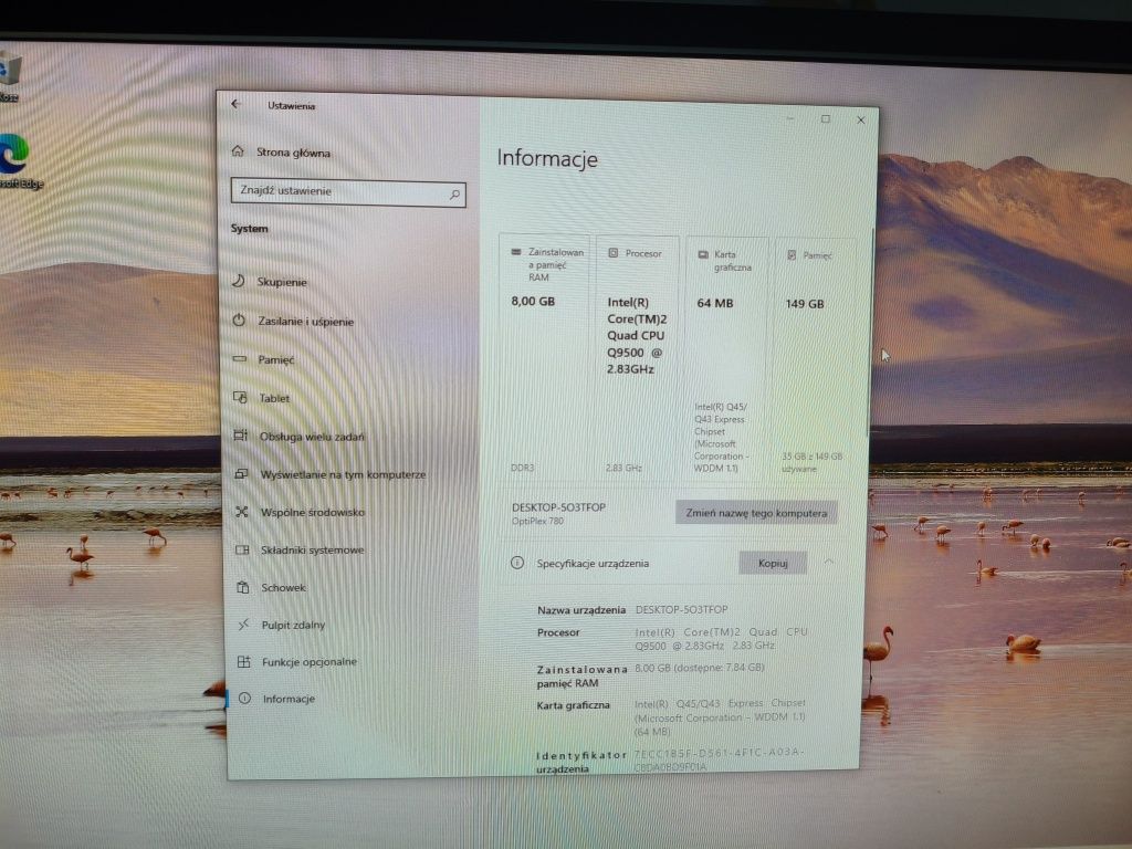 Komputer Dell Optiplex 780 Intel Quadcore