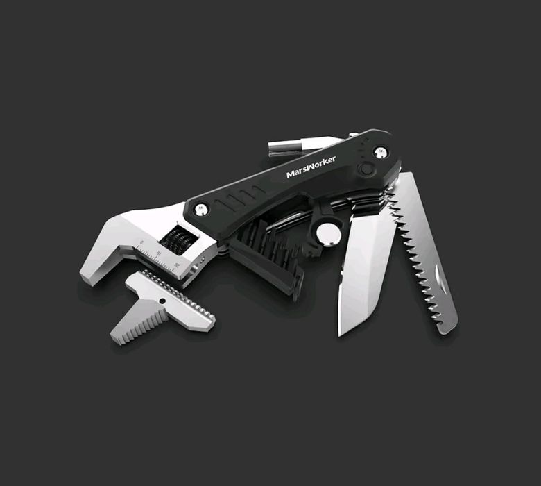 Мультитул MarsWorker Multi-function Wrench Knife Black MSHW001