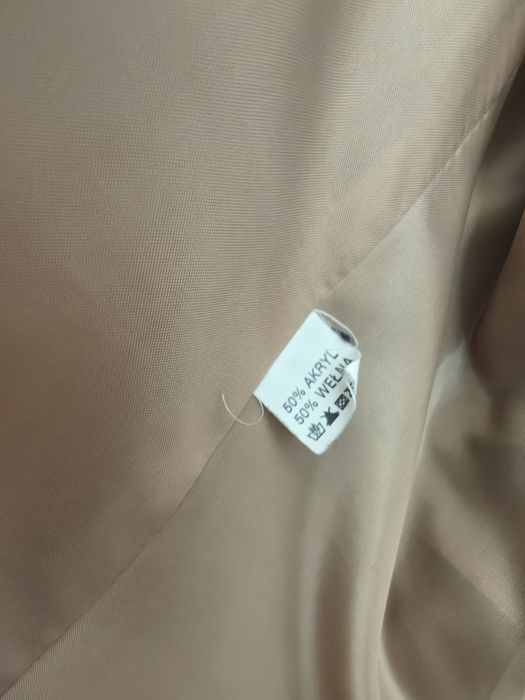 Karmelowy płaszcz jesienny stan dobry S M