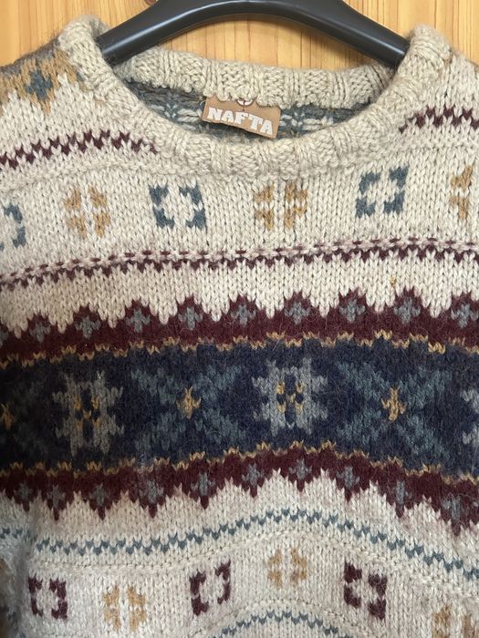 Camisola de malha vintage masculina.