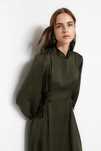 Trendyol 38 M Sukienka Satynowa Khaki Maxi R10173