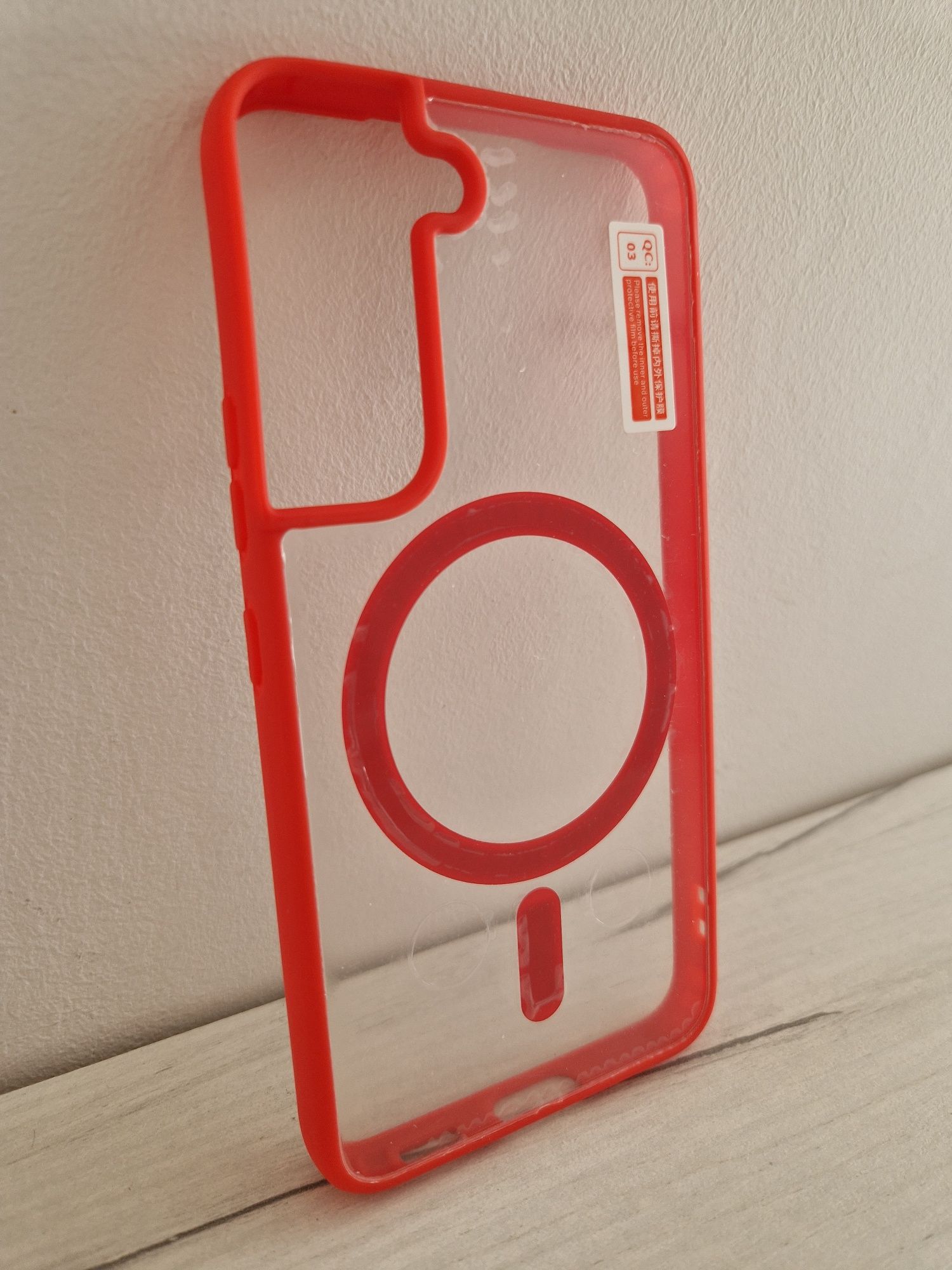 Acrylic Color Magsafe Case do Samsung Galaxy S23 czerwony