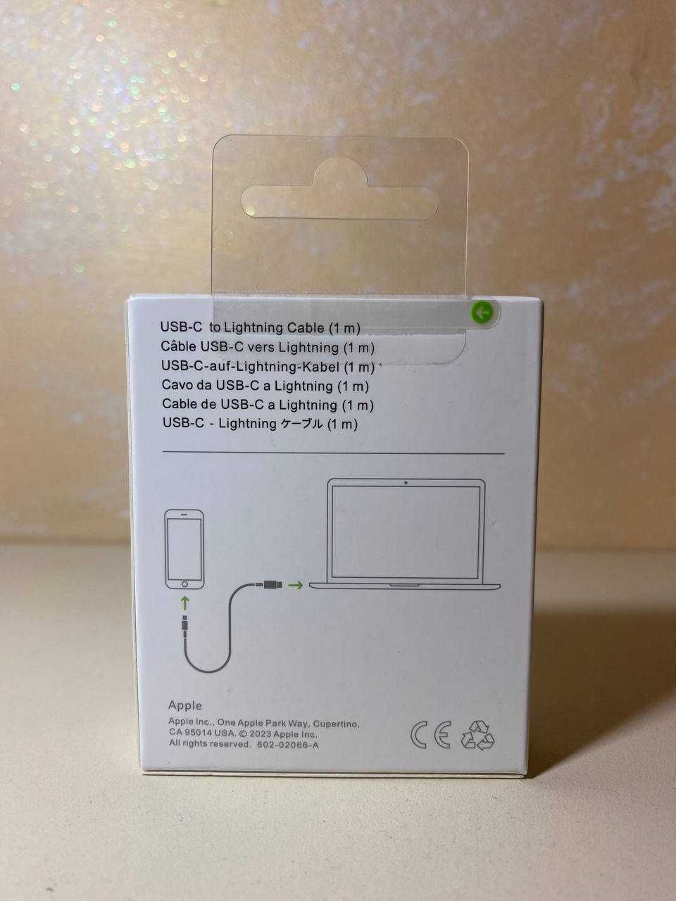 Зарядний кабель шнур USB type C Lightning Apple 20W 1м