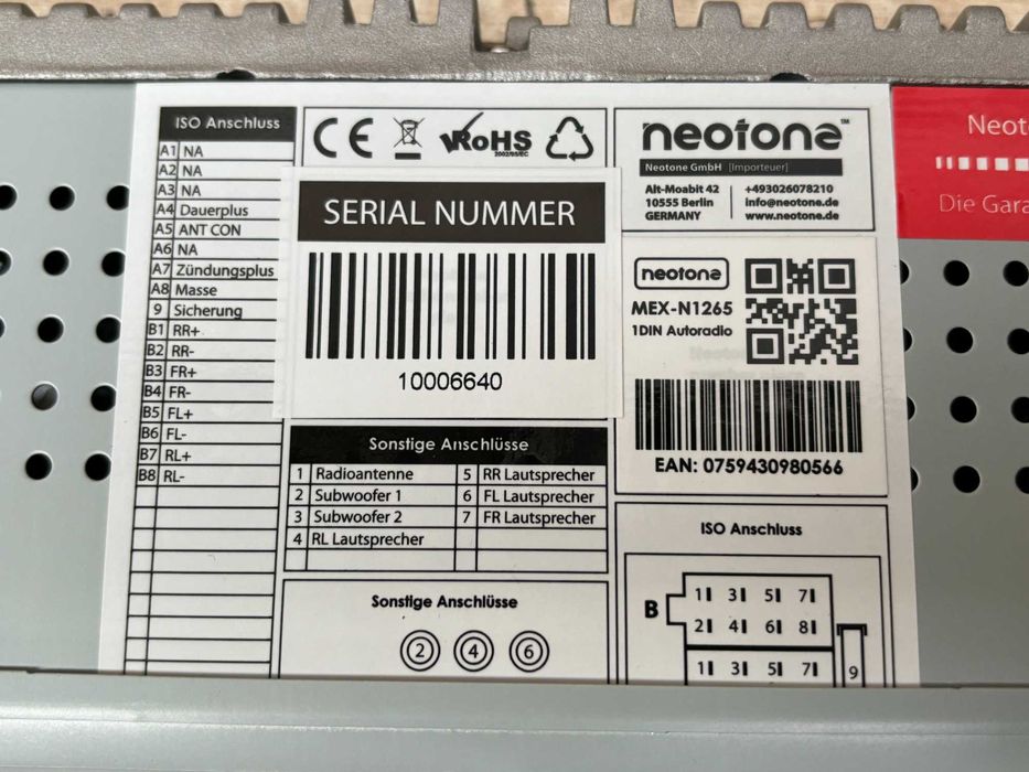 Radio samochodowe Neo Tone