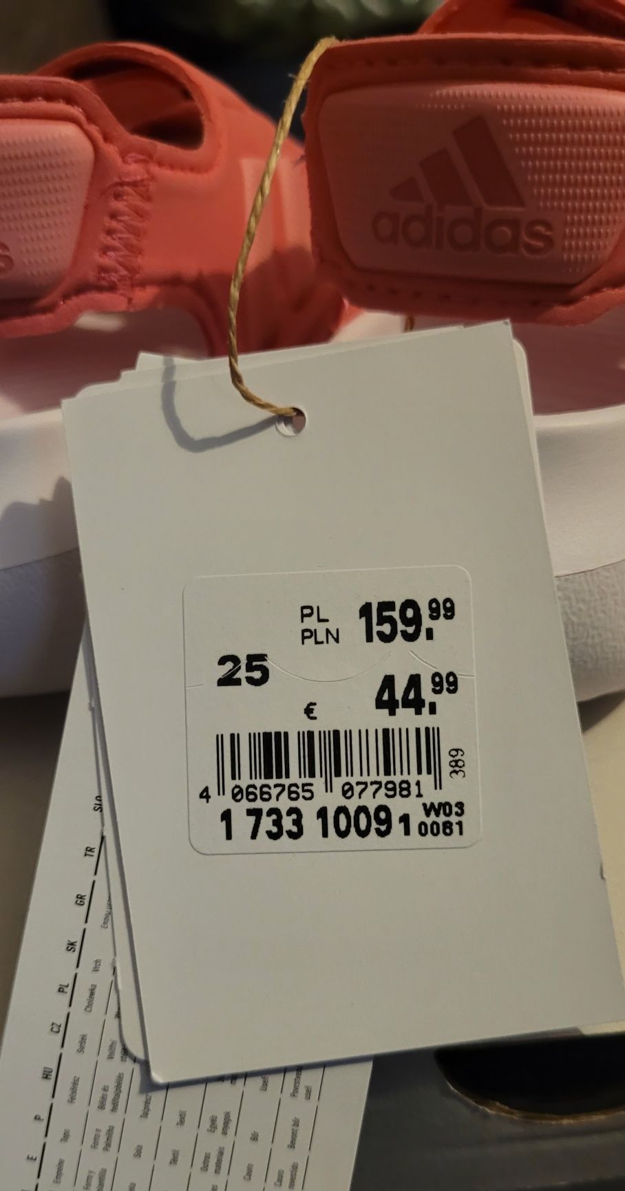 Nowe sandały adidas rozmiar 25