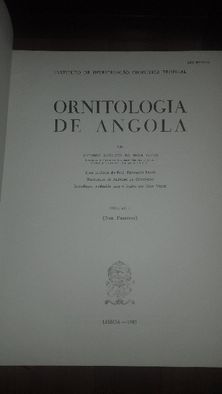 Ornitologia de Angola - 1983