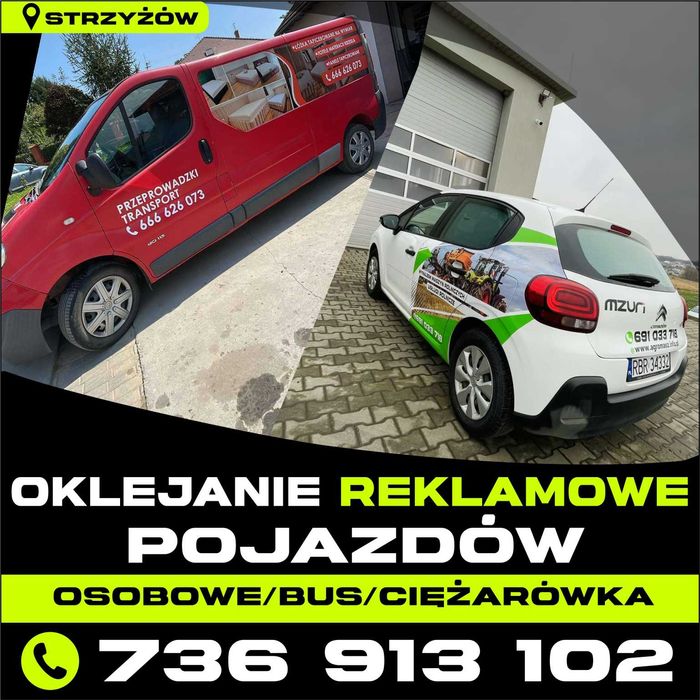 Oklejanie samochodów Reklama na samochód naklejki