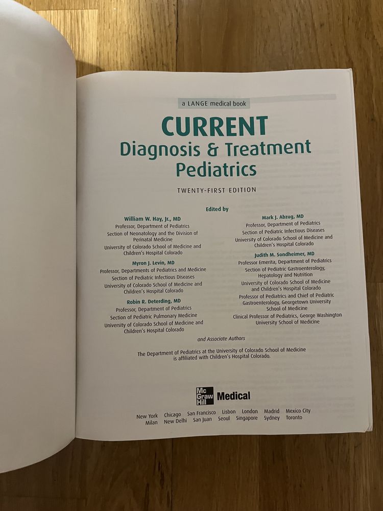 Current diagnosis and treatment pediatrics