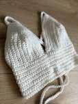 Biały top crochet szydełkowy na szydełku ażurowy na lato wakacje plażę