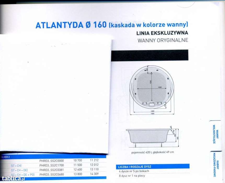 wanna z hydromasażem Atlantyda 160 firmy POOL-SPA nowa