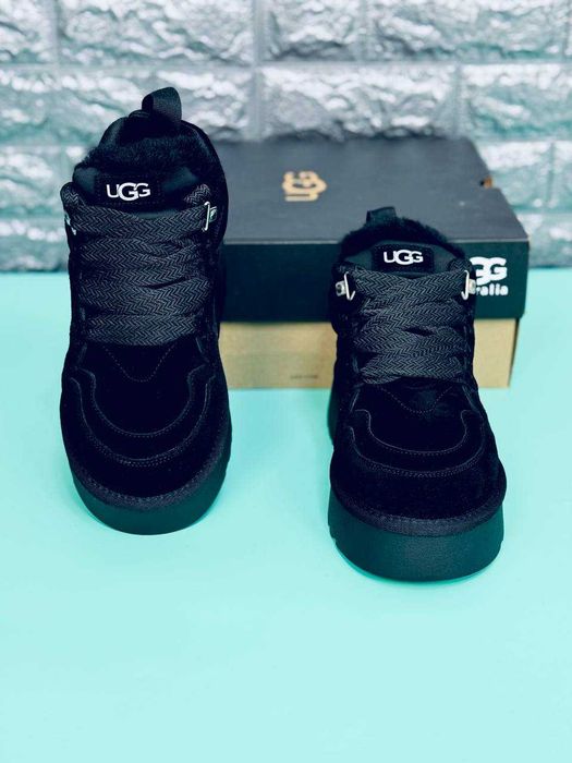 Кроссовки женские ugg lowmel black зимние на меху высокие кросовки ugg