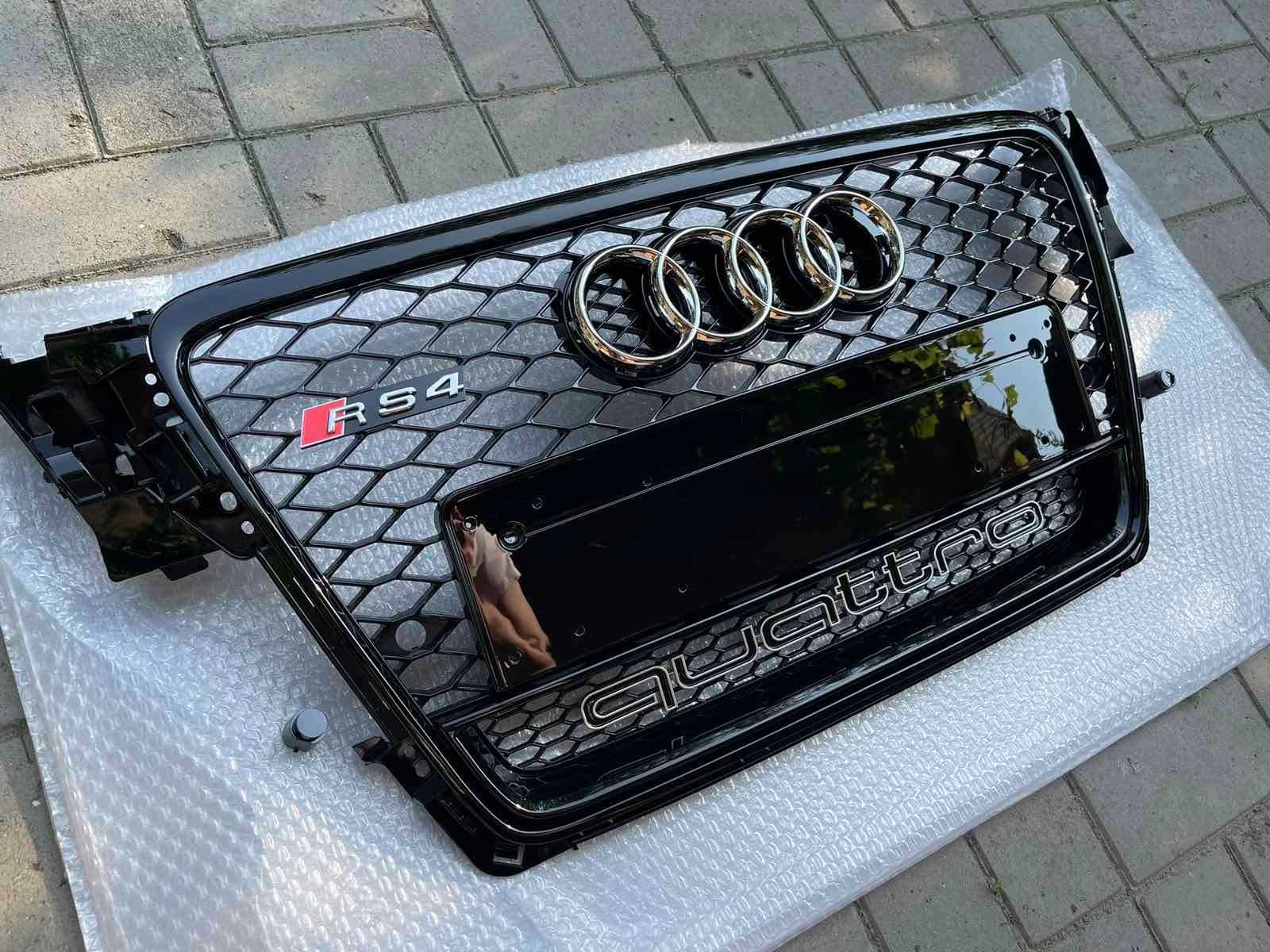 Решетка радиатора Audi A4 B8 (07-11) тюнинг стиль RS4 решітка радітора