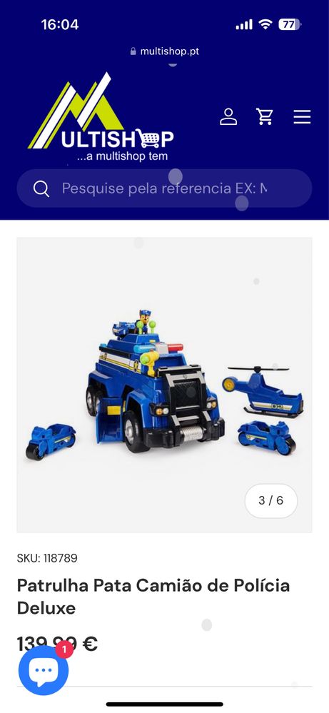 Camiao 5 em 1 patrulha pata