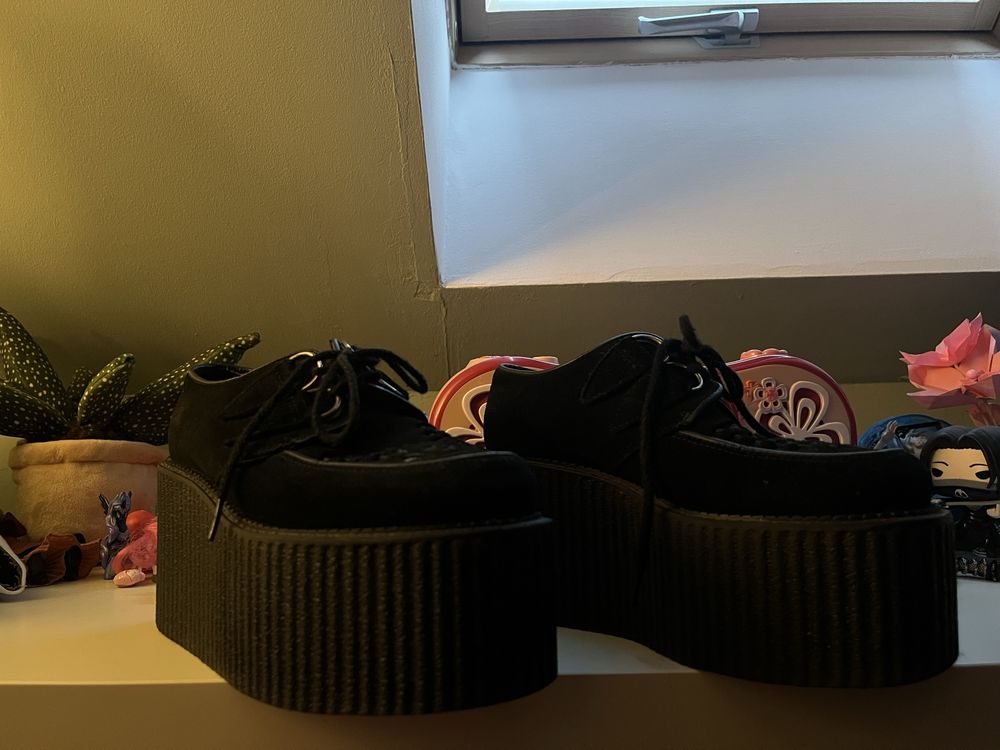 creepers triple sole buty emo scene y2k na platformie koturnie tumblr