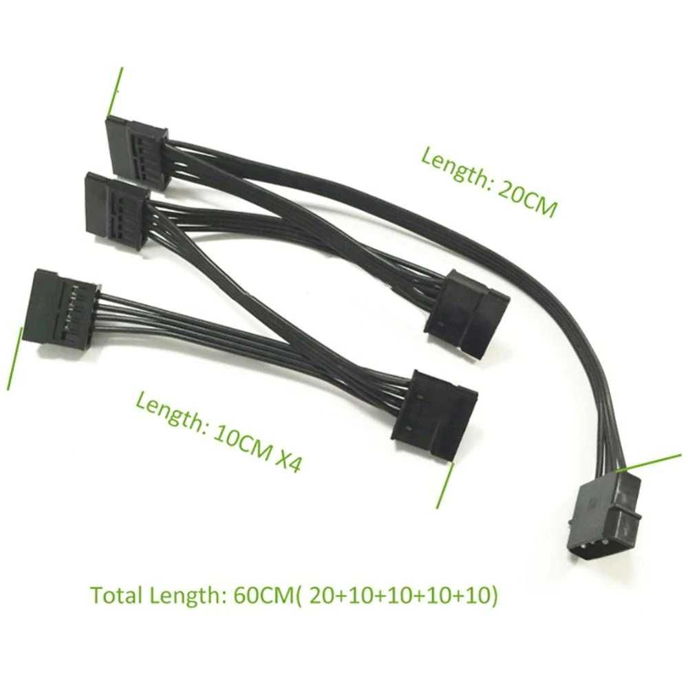 Кабель питания MOLEX и SATA на 2/4/5 SATA 15-pin для SAS/SATA дисков