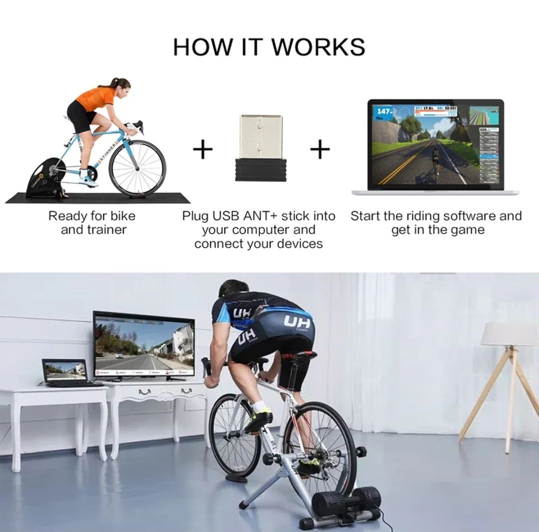 CYCPLUS czujnik USB, adapter, ANT+ Zwift Wahoo