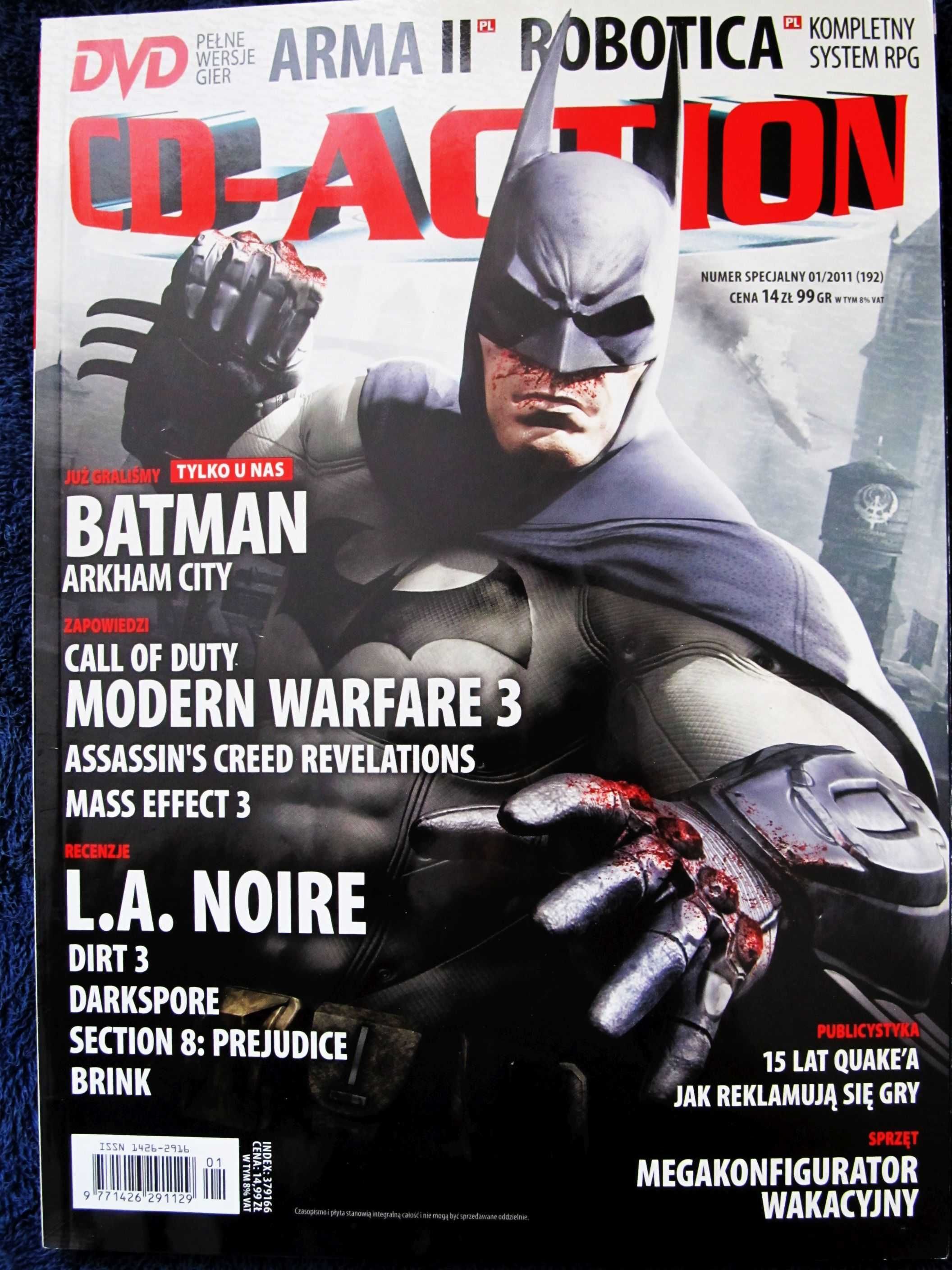 CD - Action 1/2011 Batman,Call of Duty,Mass Effect3,L.A.Noire,Quake