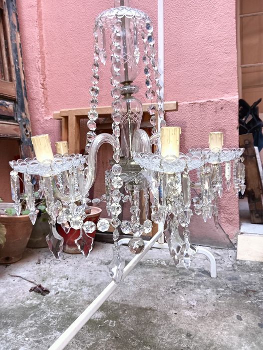 Candeeiro de tecto em cristal