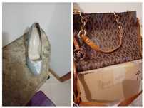Sapatos e bolsa ,bolsa usada uma vez e sapatos  nunca usados