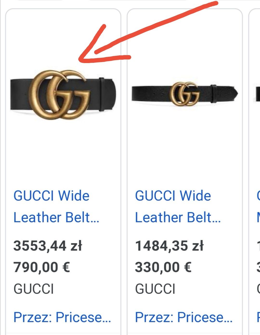Pasek Gucci GG Marmont wide