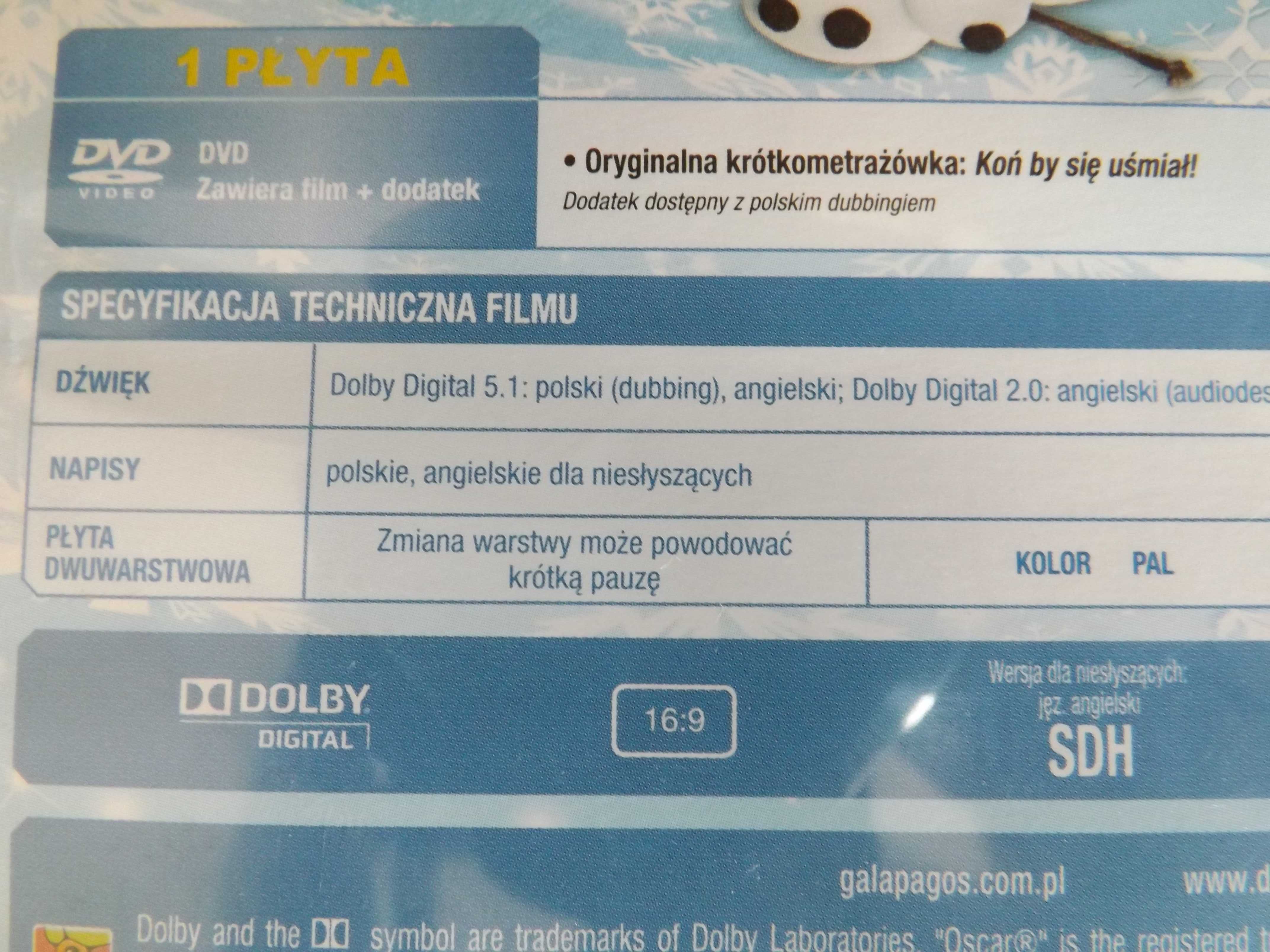 Kraina Lodu 2 dvd Disney bajki filmy